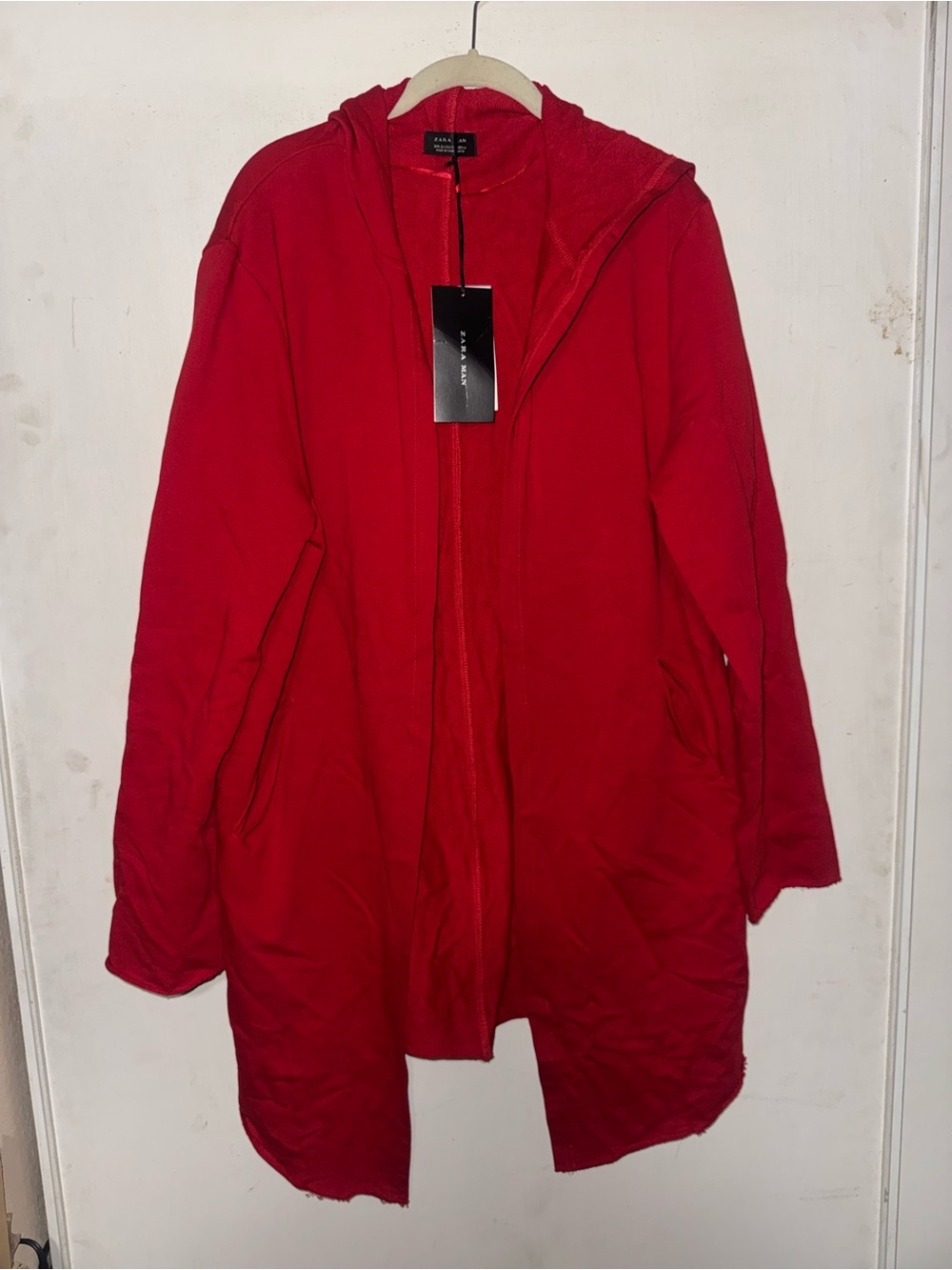Zara Red Hooded Cardigan